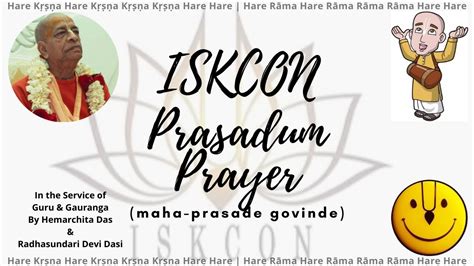 prasadam prayer iskcon